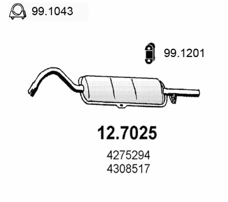 Rear Muffler (12.7025)