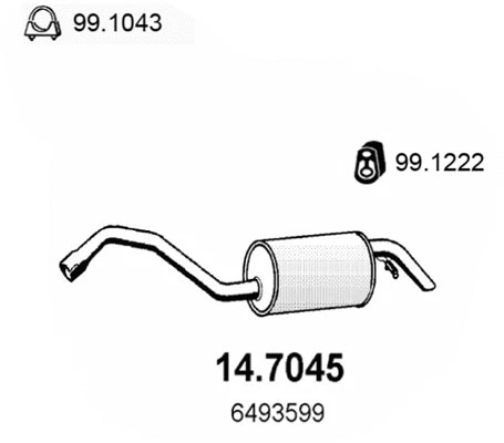 Rear Muffler (14.7045)