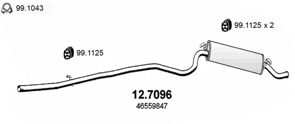 Rear Muffler (12.7096)