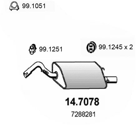 Rear Muffler (14.7078)