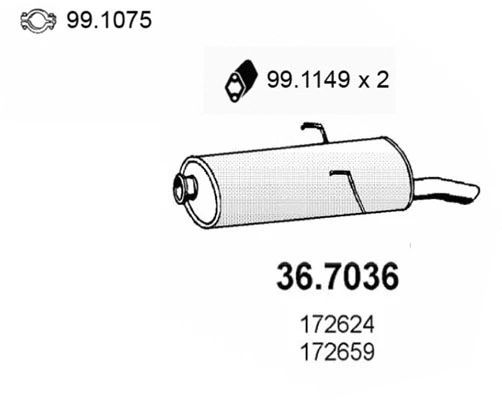 Rear Muffler (36.7036)