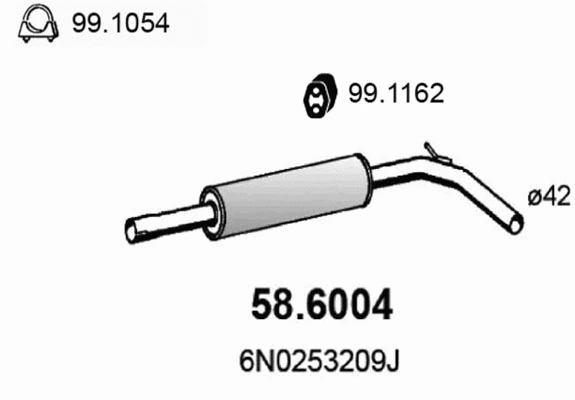 Centre Muffler (58.6004)