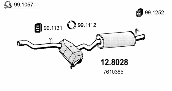 Centre/Rear Muffler (12.8028)