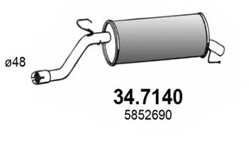 Rear Muffler (34.7140)