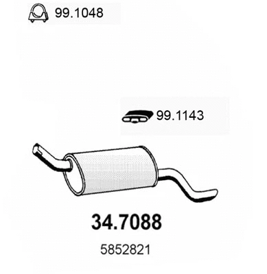 Rear Muffler (34.7088)