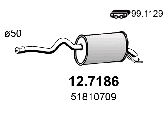 Rear Muffler (12.7186)