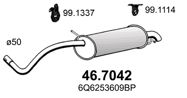 Rear Muffler (46.7042)