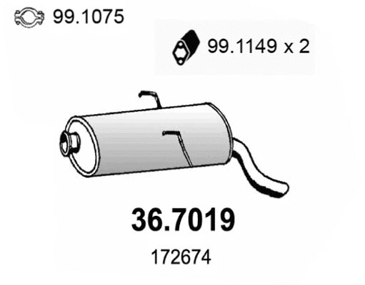 Rear Muffler (36.7019)