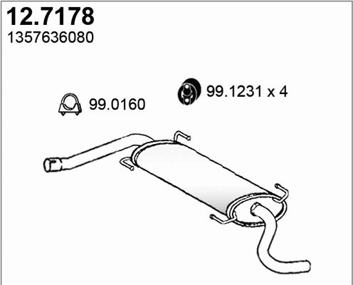Rear Muffler (12.7178)