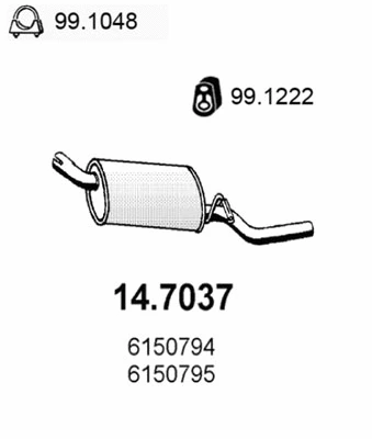 Rear Muffler (14.7037)