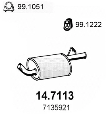 Rear Muffler (14.7113)