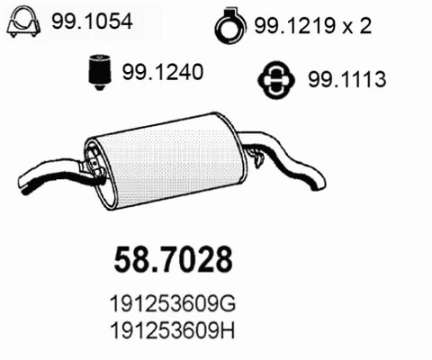 Rear Muffler (58.7028)