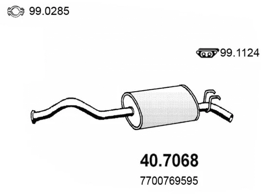 Rear Muffler (40.7068)