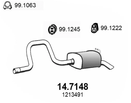 Rear Muffler (14.7148)