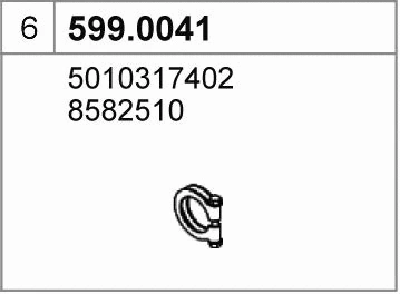 Mounting Kit, muffler (599.0041)