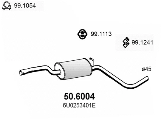 Centre Muffler (50.6004)