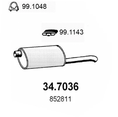 Rear Muffler (34.7036)