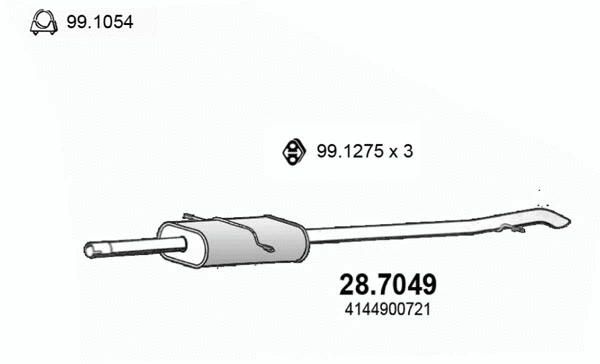 Rear Muffler (28.7049)