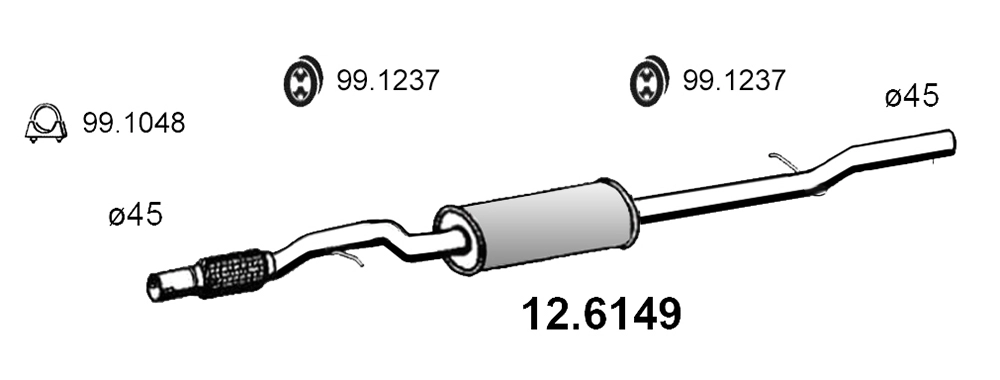 Centre Muffler (12.6149)
