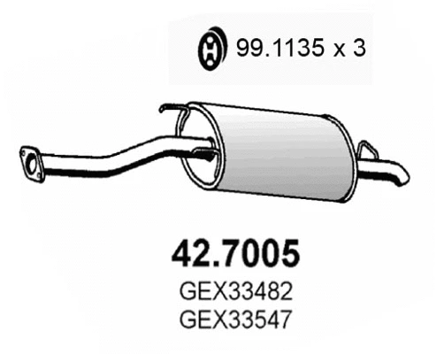 Rear Muffler (42.7005)