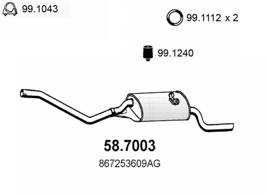 Rear Muffler (58.7003)