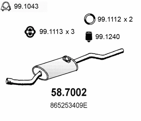 Rear Muffler (58.7002)