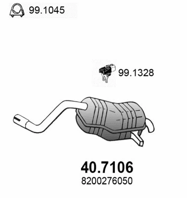 Rear Muffler (40.7106)