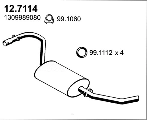 Rear Muffler (12.7114)