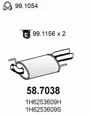 Rear Muffler (58.7038)