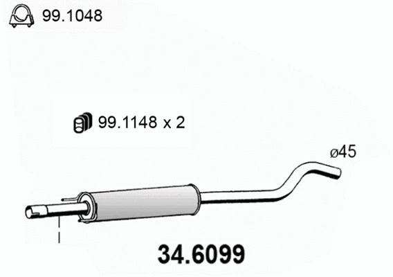 Centre Muffler (34.6099)