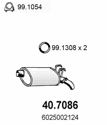 Rear Muffler (40.7086)