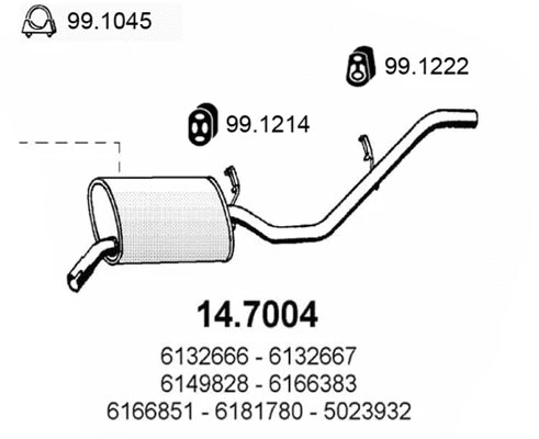 Rear Muffler (14.7004)