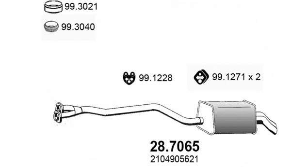 Rear Muffler (28.7065)