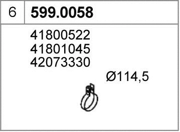 Mounting Kit, muffler (599.0058)