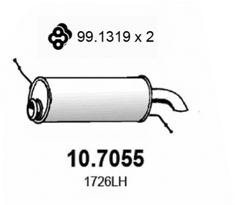 Rear Muffler (10.7055)