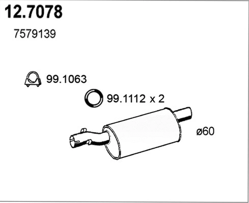 Rear Muffler (12.7078)