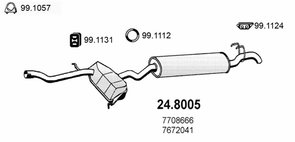 Centre/Rear Muffler (24.8005)