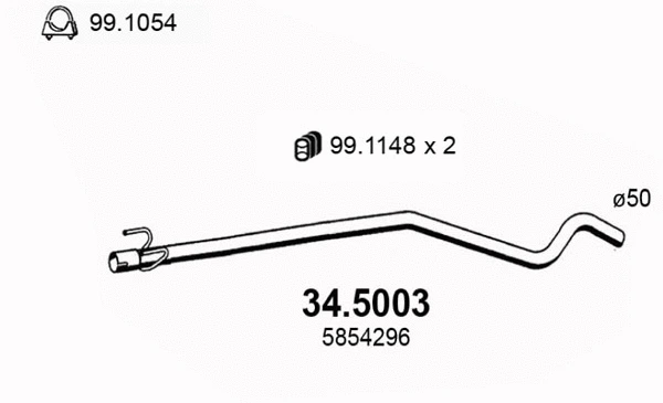 Exhaust Pipe (34.5003)