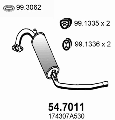 Rear Muffler (54.7011)