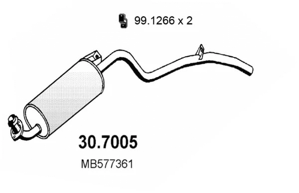 Rear Muffler (30.7005)