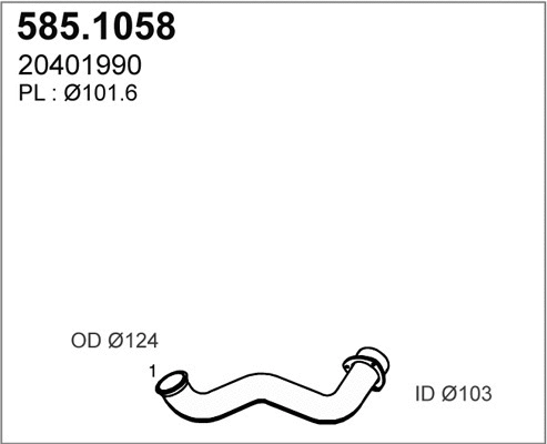 Exhaust Pipe (585.1058)