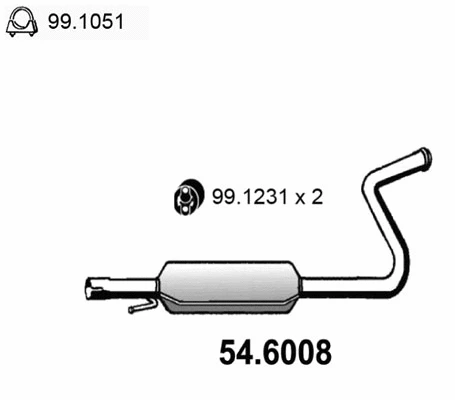 Centre Muffler (54.6008)