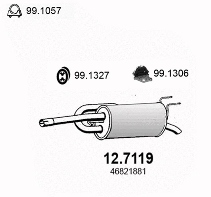 Rear Muffler (12.7119)