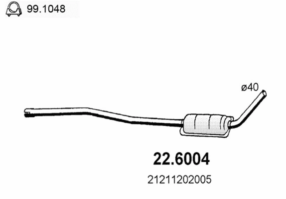 Centre Muffler (22.6004)