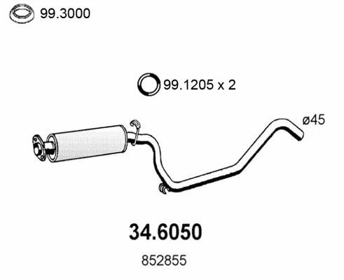 Centre Muffler (34.6050)