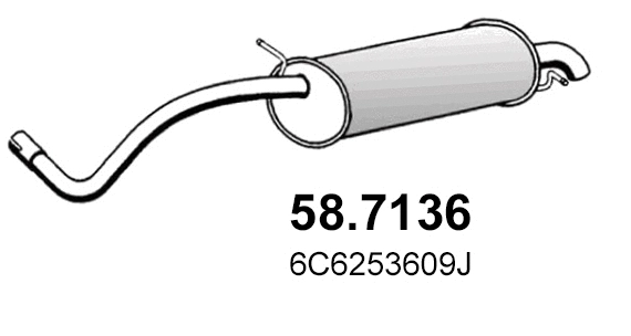 Rear Muffler (58.7136)