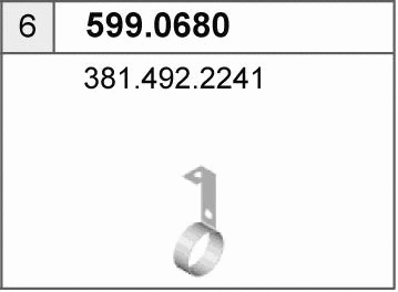 Mounting Kit, muffler (599.0680)