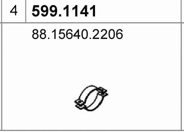 Mounting Kit, muffler (599.1141)