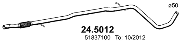 Exhaust Pipe (24.5012)