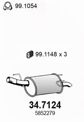 Rear Muffler (34.7124)